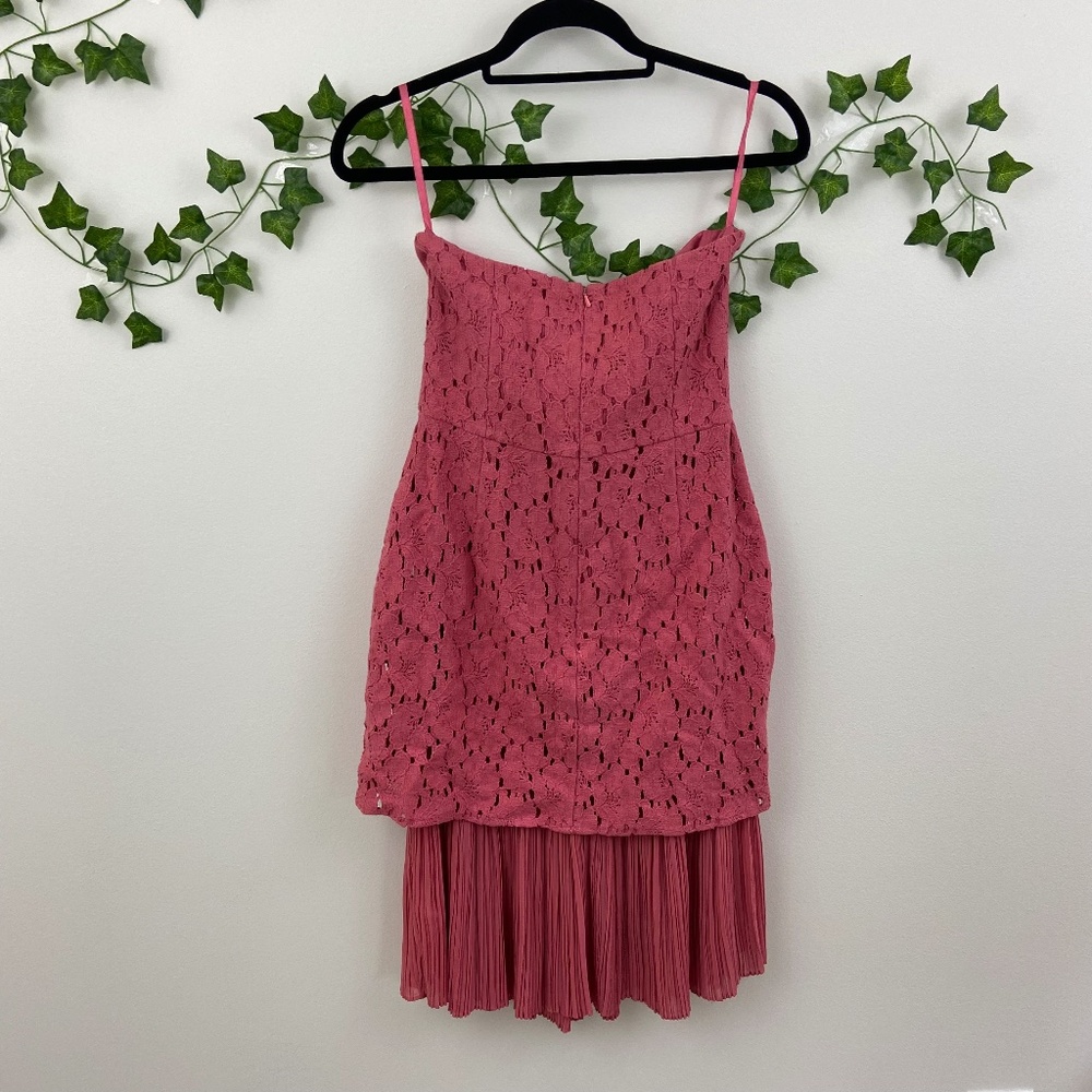 Reiss pink strapless cocktail mini dress Sz 4 - Picture 1 of 4